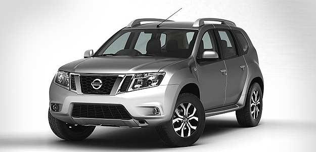 The Nissan Terrano taking cues from the Renault Duster but stands apart with redesigned bumpers and lights, a new grille and beige/black interiors. The engine is however similar to Duster.