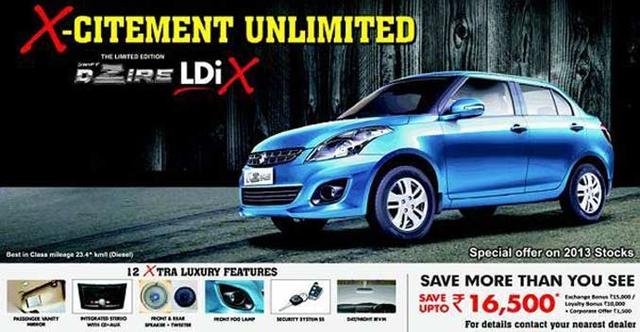 Now when Hyundai is all set to roll out the much anticipated Xcent in the Indian market, Maruti Suzuki India has launched a limited edition of the Swift Dzire's base diesel variant LDi.
