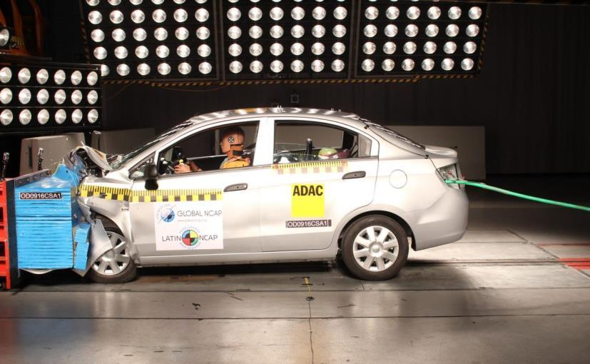Latin NCAP has released its latest crash test result giving Chevrolet Sail a zero star rating. The car has scored zero star rating in Adult Occupant Protection and two stars in Child Occupant Protection.