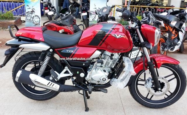 Bajaj Auto has quietly introduced a new colour scheme for the V15, a commuter motorcycle that gets parts of metal from the dismantled aircraft carrier INS Vikrant. The new Cocktail Wine Red shade has been introduced at the same price of Rs 62,000 (ex-showroom Delhi).