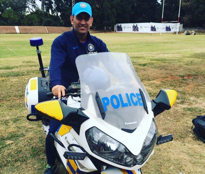 When he's not winning World Cups, hitting helicopter shots and managing the Indian Cricket team, captain Mahendra Singh Dhoni can be called a motorcycle nut with an envious garage under his possession. So, it was only appropriate to find the Indian skipper on the Kawasaki Concours 14 super bike with police livery in Zimbabwe.