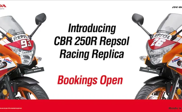 Honda Motorcycle and Scooter India (HMSI) has introduced the CBR250R Limited edition - 'The Repsol Honda Racing Replica'. Bookings for the new limited edition has commenced across dealerships, while prices are yet to be announced.