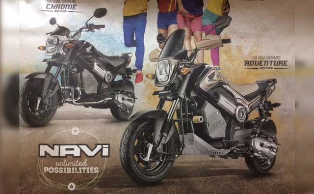 Adding two new variants to its popular new mini bike, Honda has announced it will be introducing the Navi Chrome Edition and Navi Adventure Edition in the country later this year. Both models get cosmetic upgrades and will be available with a host of new accessories.