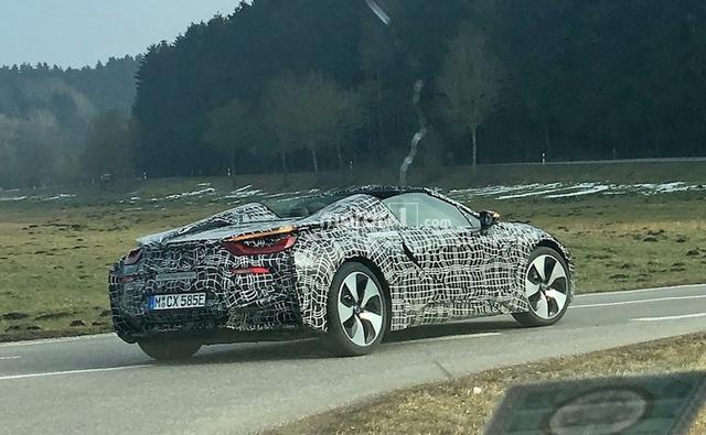 BMW is working on the droptop version of the i8 and the first spy shots of the convertible have managed to make its way online.