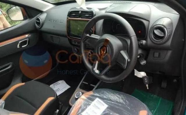 Renault Kwid Facelift Cabin Fully Uncovered In New Spy Photos