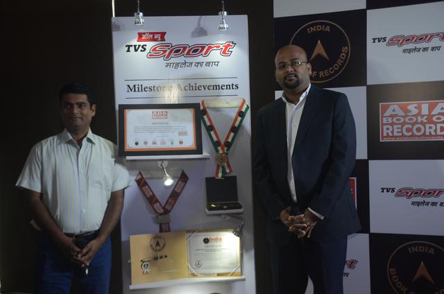 TVS Motor Company crossed a new milestone with its 100 cc motorcycle - TVS Sport - that set a new record of 'Highest Fuel efficiency delivered by a motorcycle on the Golden Quadrilateral.' The commuter motorcycle has entered the India Book of Records and Asia Book of Records for an on-road fuel efficiency of 76.4 kmpl. The feat was achived by rider Pavitra Patro, who completed the Indian Golden Quadrilateral comprising a total of 6377 km over a period of 20 days, while traversing varied terrains and the surging monsoon across the country. The Golden Quadrilateral connects India's four major metros including Delhi, Kolkata, Mumbai and Chennai.