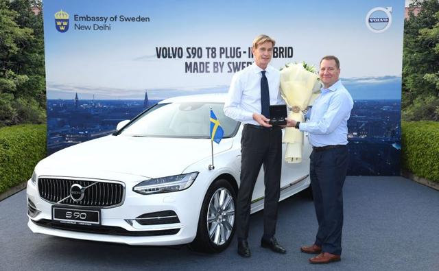 The Volvo S90 T8 Plug-In Hybrid sedan is now the official car of the Ambassador of Sweden to India, Klas Molin.