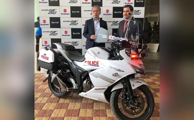 The Gurugram Police has inducted 10 Suzuki Gixxer SF 250 motorcycles, as part of their squad for patrolling. Suzuki Motorcycle India handed over the bikes to the Gurugram Police as part of their road safety CSR initiative and will be used to maintain good governance in the city, according to the company. The motorcycles were presented by Koichiro Hirao, Managing Director, Suzuki Motorcycle India to IPS Mohammed Akil, Commissioner of Police, Gurugram in a ceremony held at Commissioner's office at Sohna Road, Gurugram.