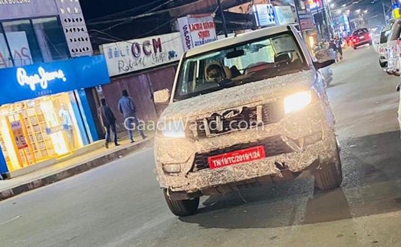 Images of a test mule of the upcoming 2021 Mahindra TUV300 Plus facelift has surfaced online, and this time around we get a glimpse of the cabin as well.
