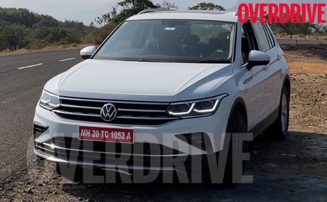 The 2021 Volkswagen Tiguan, 5-seater SUV, has been spotted testing in India without any camouflage.