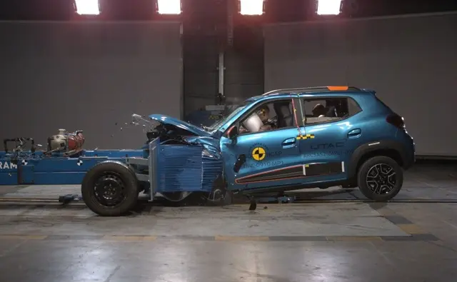 The Dacia Spring EV tested by the Euro NCAP came equipped with six airbags, ABS with EBD, and ISOFIX child seat anchor mounts.