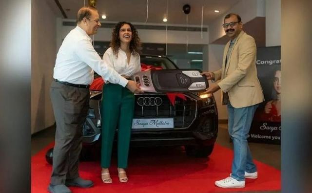 The Dangal actor recently took delivery of her new ride in the Mythos Black Metallic paint scheme.