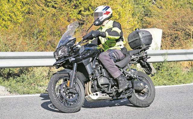 A new adventure bike from Triumph Motorcycles, has been spotted near Triumph's testing facility in Spain, and this one looks like the flagship Tiger Explorer 1200 with significant updates for 2018.