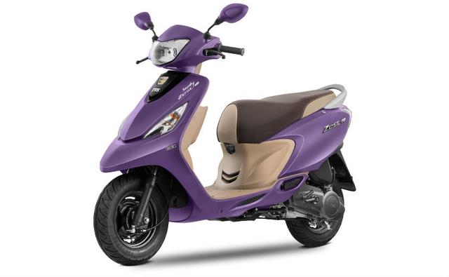 TVS Motor Company has introduced a new matte purple shade on the Scooty Zest 110 in the country. The colour scheme was first showcased at the Auto Expo 2018 and is available at the same price as the colours at Rs. 49,211 (ex-showroom, Delhi). TVS introduced the matte colour schemes on the Scooty Zest 110 last year and the scooter is already offered in four matte colours.