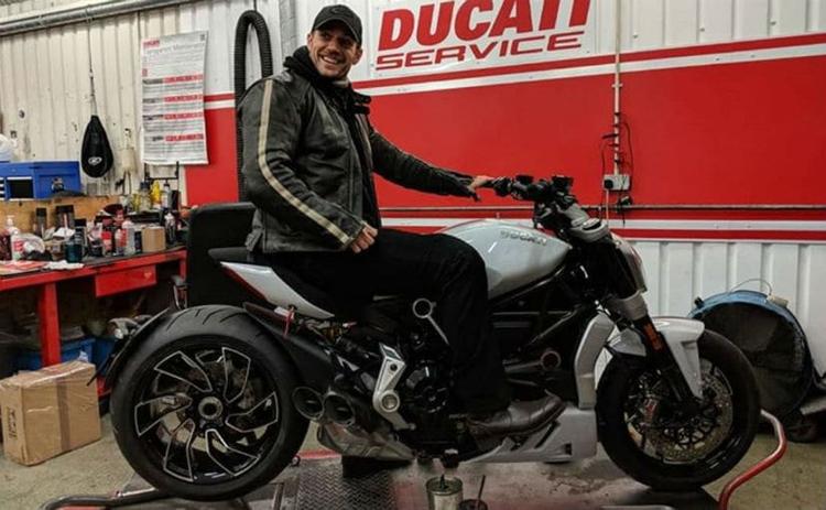 The British actor has posted a picture of himself on his Instagram account with a Ducati XDiavel S, a bike he purchased for himself recently.