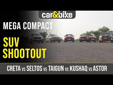 Hyundai Creta vs Kia Seltos vs VW Taigun vs Kushaq vs MG Astor I Mega Compact SUV Shootout