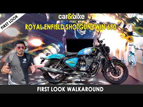 SURPRISE! Royal Enfield Shotgun 650 debuts at Motoverse 2023 | Walkaround