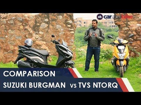 Comparison: Suzuki Burgman Street vs TVS NTorq 125 | NDTV carandbike