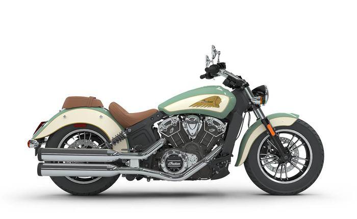 Indian Scout Willow Green/Ivory Cream with Gold Pinstripe