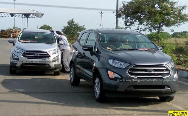 This is the first time that the 2017 Ford EcoSport facelift has been spotted sans camouflage with all the necessary badging. The car is likely to go on sale in India during this festive season, which starts by the end of this month.