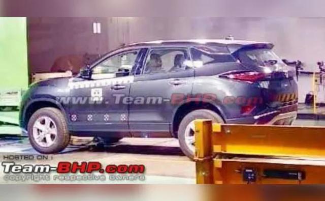 The leaked image seems to have come from a crash test centre, and we hope the results on the Tata Harrier are as impressive as that on the Tata Nexon that scored four stars in the Global NCAP ratings.
