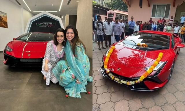 Shraddha Kapoor has taken the internet by storm by acquiring a Lamborghini finished in Ross Anteros shade on the occasion of Dussehra