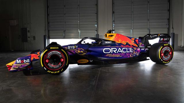 The fresh faced RB19 will race down the new street circuit in Las Vegas, featuring a long straight along the Strip 