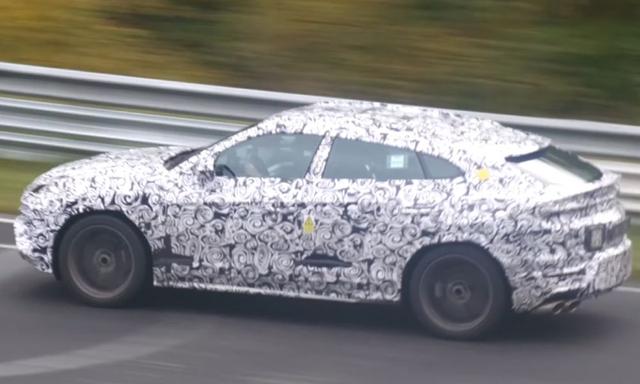 With the launch slated for 2024, the Lamborghini Urus PHEV was spotted testing at the gruelling Nurburgring race track.