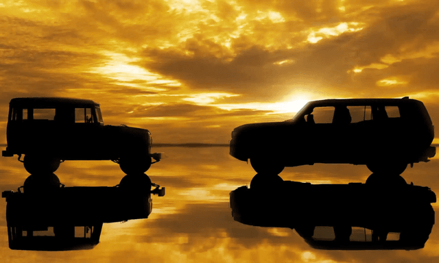 The teaser images hint at the off-road heritage, suggesting a connection to the iconic FJ40 that debuted in 1960
