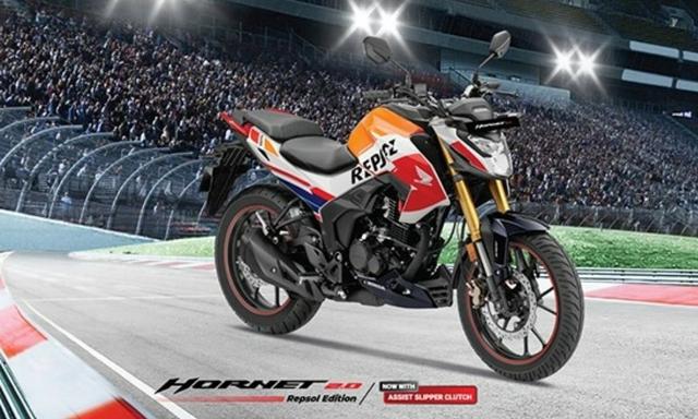 The Repsol edition models get the Ross White and Vibrant Orange colour scheme reminiscent of the Team Repsol Honda MotoGP bikes.