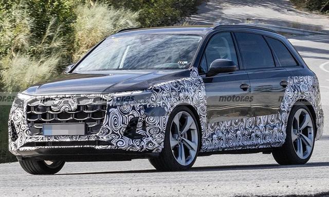 The spy shots of the 2024 Audi Q7 reveal a new grille design, altered placement of the LED DRLs and a revised alloy wheel design