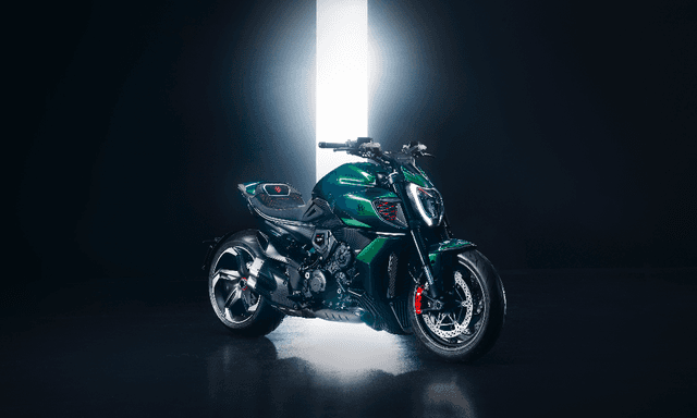 The limited edition Ducati Diavel for Bentley was one of the most expensive motorcycle launches in 2023 paying homage to the British carmaker's equally rare Batur luxury car.