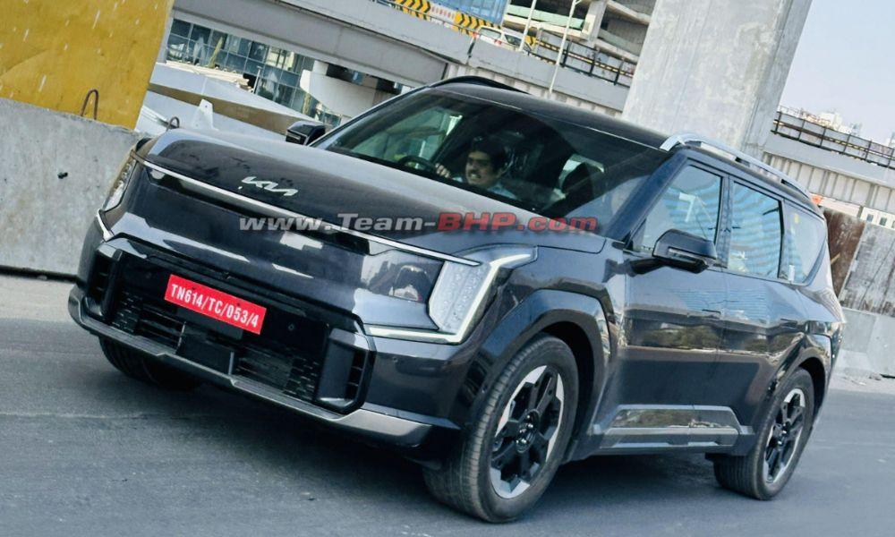 After launching EV6 in 2022, Kia is looking to expand its EV lineup in India with the flagship EV9 electric SUV. It has been spotted testing in India for the first time. 