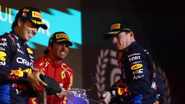 Ferrari driver Carlos Sainz occupied the third spot on the podium, finishing ahead of his teammate Charles Leclerc, who struggled with brake issues throughout the race