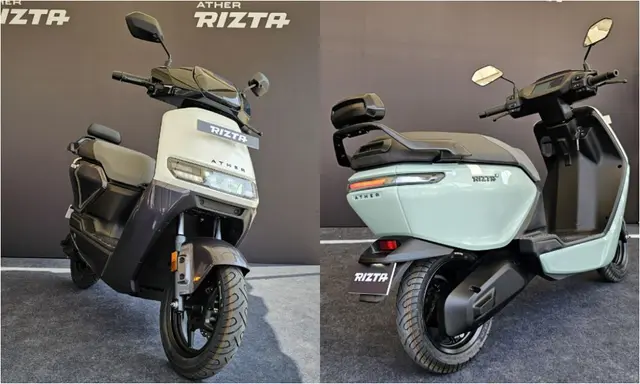 Representing the second model line from Ather Energy, the Rizta is larger than the 450 series, but carries over its two battery options.
