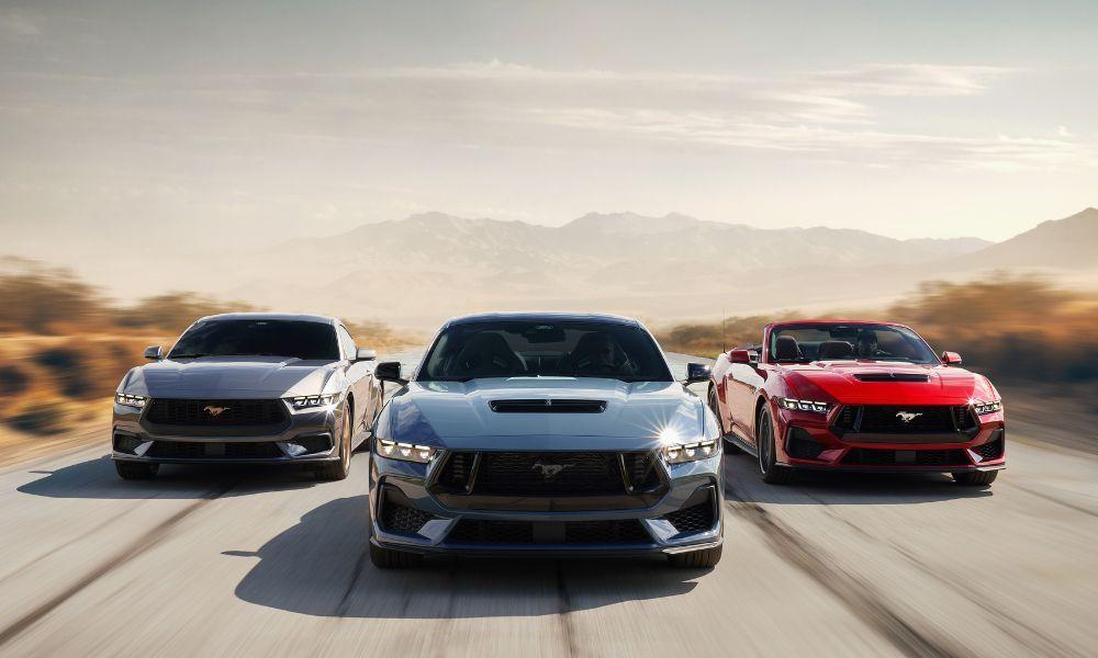 The new Ford Mustang coupe and convertible models go on sale in the U.S. starting in the summer of 2023 and will be assembled at Flat Rock Assembly Plant in Flat Rock, Michigan. 
