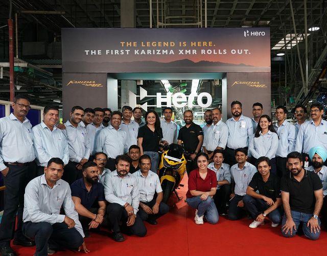 Hero MotoCorp has begun manufacturing the new Karizma XMR at its plant. Deliveries of the motorcycle will begin soon.