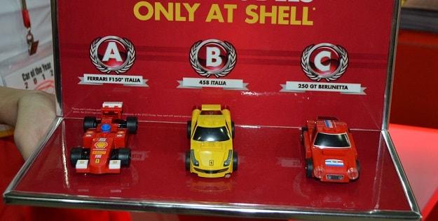 Shell shakes hands with LEGO to endorse six of the most significant Ferrari Model LEGO miniatures.