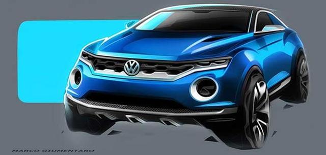 Volkswagen previewed the upcoming T-Roc concept with a batch of sketches. We will see this concept in the flesh at the Geneva Motorshow.