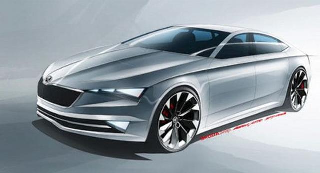 Skoda published a teaser sketch that previews the VisionC concept which is scheduled to make its public debut at the Geneva Motorshow to be held next month.