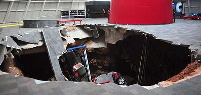 A sinkhole underneath the National Corvette Museum in Kentucky, US, has reportedly consumed at least eight cars.