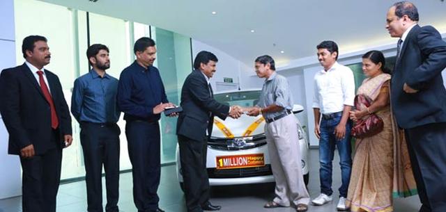 Toyota Kirloskar Motor sold its one millionth vehicle through its authorized dealer, Nippon Toyota in Cochin. The Toyota Etios held the honour of being the one millionth car sold in India.