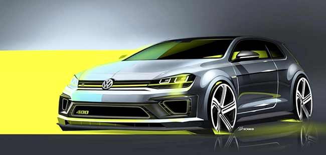 Volkswagen Group releases sketches of the Golf R400 heading to Beijing