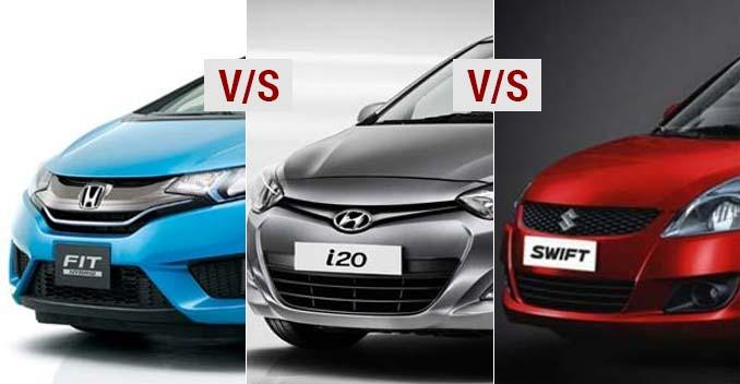Comparison: Hyundai i20 vs Maruti Suzuki Swift vs Honda Jazz