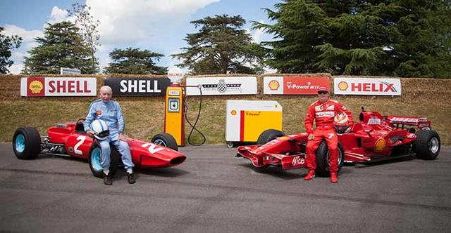 The last day of the 2014 Goodwood Festival of Speed lived up to its theme of Addicted to Winning as two Ferrari Formula 1 legends, John Surtees and Kimi Raikkonen, came together to celebrate Surtees 1964 F1 title on the iconic 1.16-mile Hillclimb on Sunday.