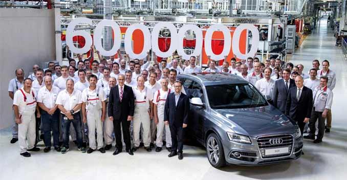 The six millionth Audi with quattro all-wheel drive rolled off the assembly line in Ingolstadt, Germany. It was a monsoon grey metallic SQ5 which is to make its way to the United States of America to its unnamed buyer.
