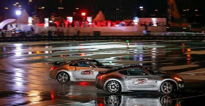 Nissan has set a new Guinness World Record for the longest twin vehicle drifting. The record was set during the Nissan 370Z Drift Experience in Dubai, when two 370Zs drifted around a track, at the same time, without stopping for 28.52 kilometers.