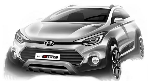 When compared to the i20 hatchback, the i20 Crossover gets slightly sportier exterior and interior. The car's front fascia gets a new skid plate, new bumper with large fog lamps, projector head-lamps with daytime running lamps etc.