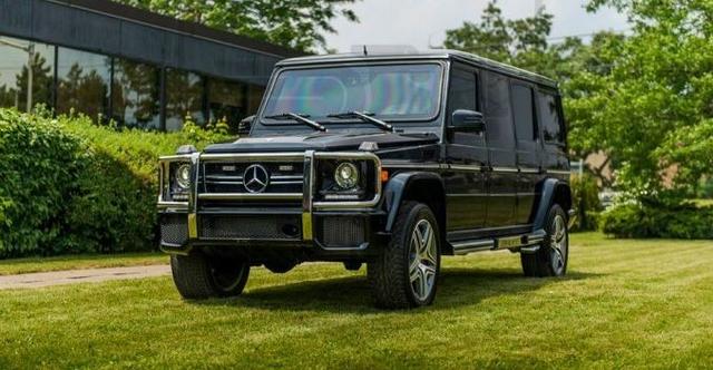 Based on the Mercedes-Benz G63 AMG, the armored SUV adds 43" to the wheelbase and gets electroluminescent bulletproof glass amongst a wide array of other comfort and safety relevant features.