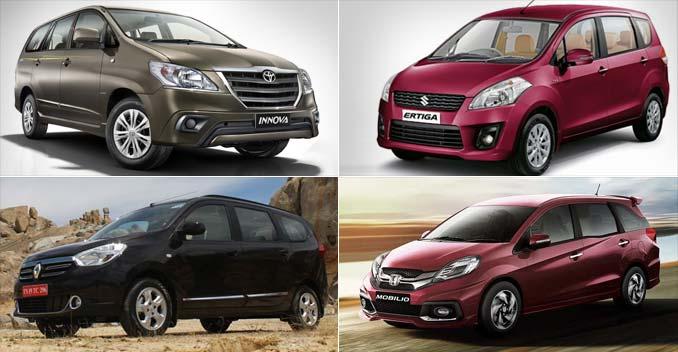 Toyota Innova vs Renault Lodgy vs Maruti Suzuki Ertiga vs Honda Mobilio: Specifications Comparison